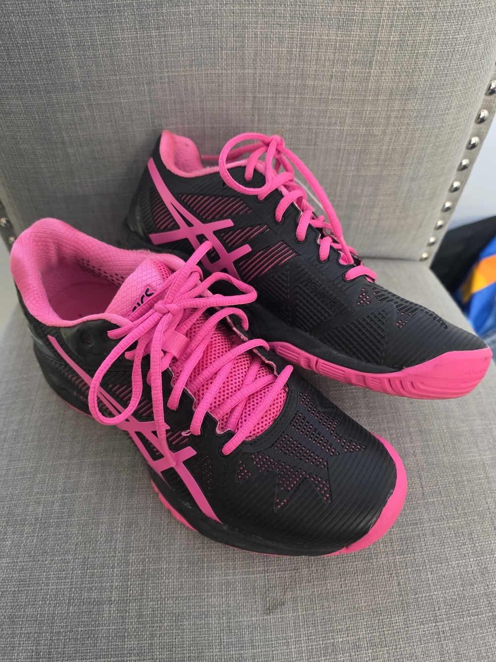 ASICS Women’s Black & Hot Pink Athletic Sneakers